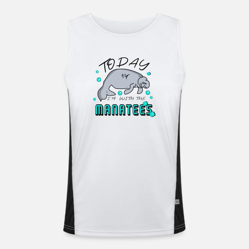 Manatee - Manatee Saying Men's Functional Contrast Tank Top 