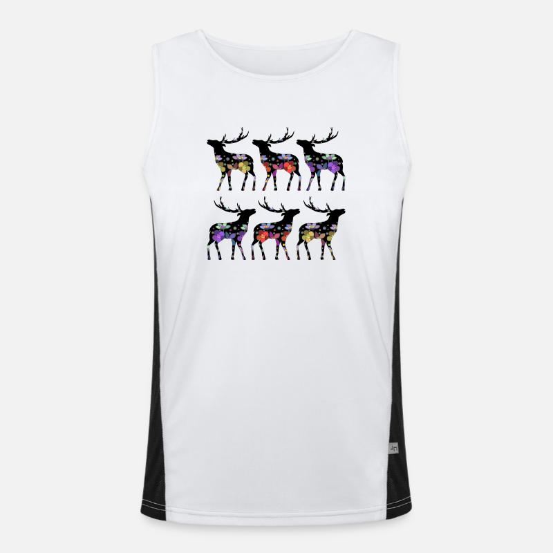 Hirsch Funktionelles Kontrast-Tank Top für Männer 