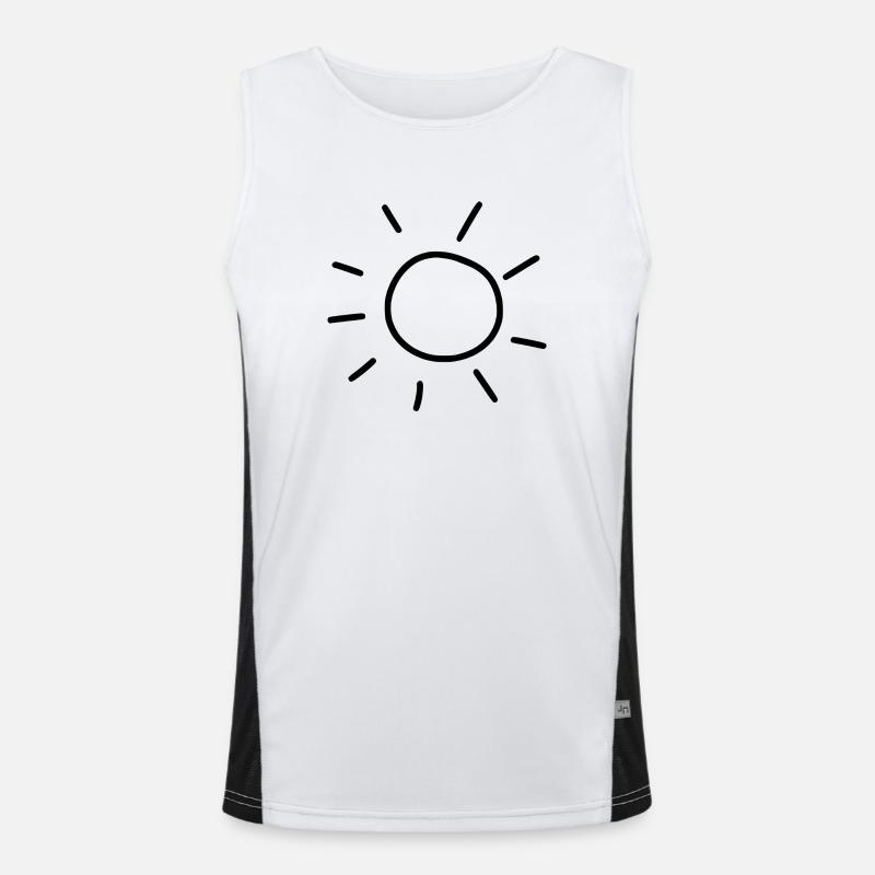 Sonne Funktionelles Kontrast-Tank Top für Männer 