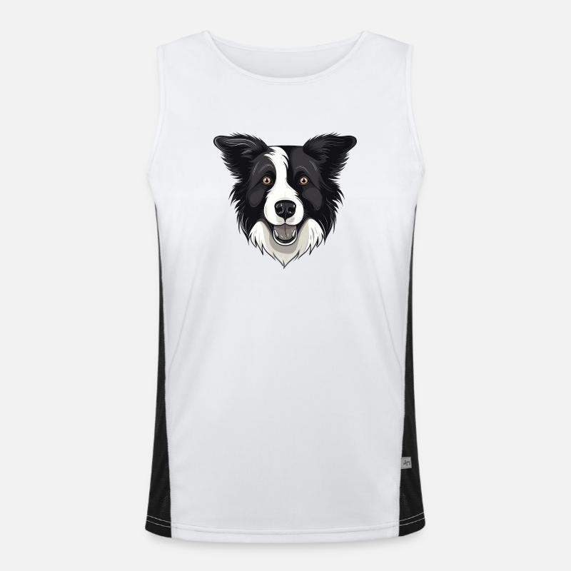 Border Collie Débardeur respirant contrasté Homme 