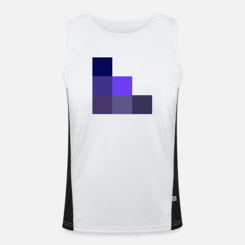 Geometric Men's Functional Contrast Tank Top 
