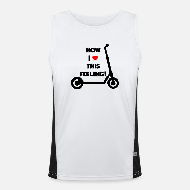 E-Scooter Roller Funktionelles Kontrast-Tank Top für Männer 