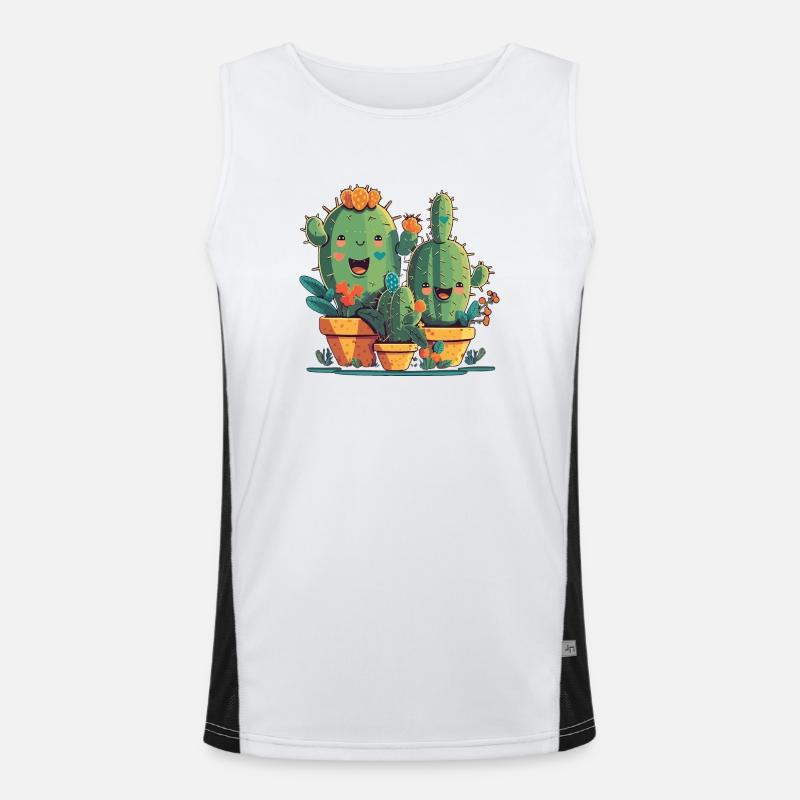 Cactus heureux Débardeur respirant contrasté Homme 