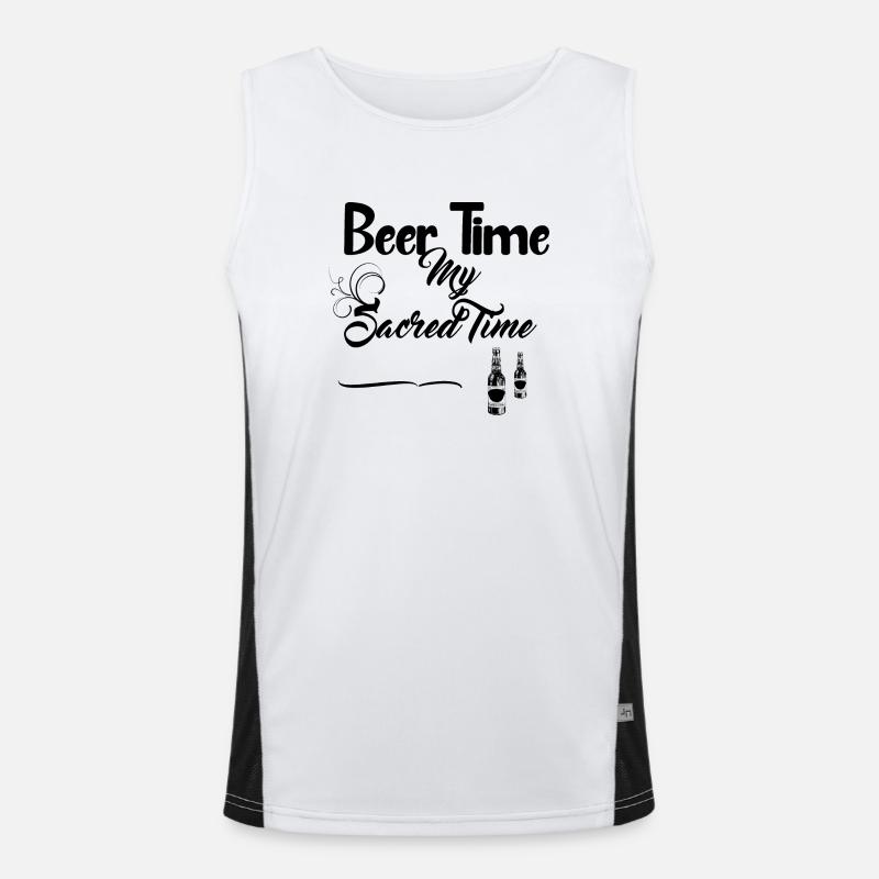 Bierzeit-Design Funktionelles Kontrast-Tank Top für Männer 