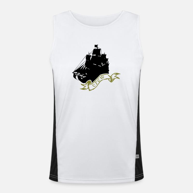 pirate ship Men's Functional Contrast Tank Top 