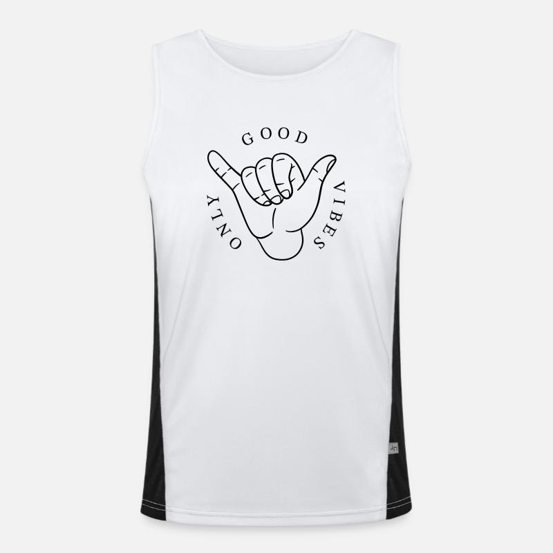 Gute Vibes Funktionelles Kontrast-Tank Top für Männer 