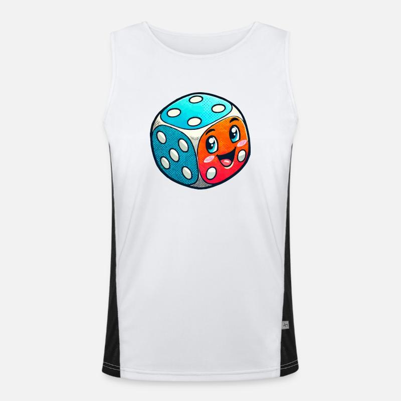 würfel comic Funktionelles Kontrast-Tank Top für Männer 