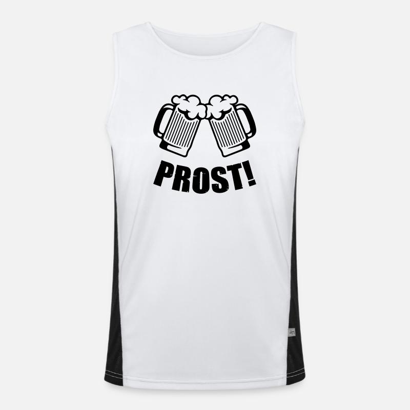 bier prost Funktionelles Kontrast-Tank Top für Männer 