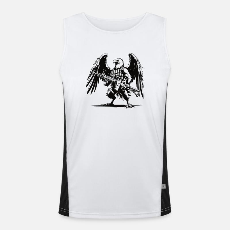 Martial Eagle - Eagle - The Warrior Among the Eagles Men's Functional Contrast Tank Top 