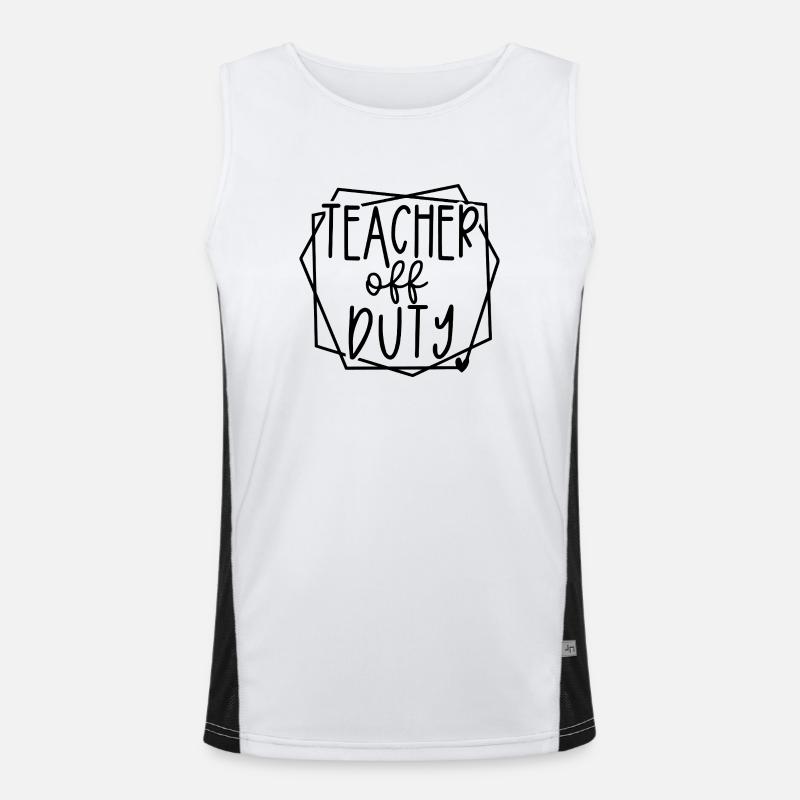 Enseignant hors service Fun Relaxation Time Design Débardeur respirant contrasté Homme 