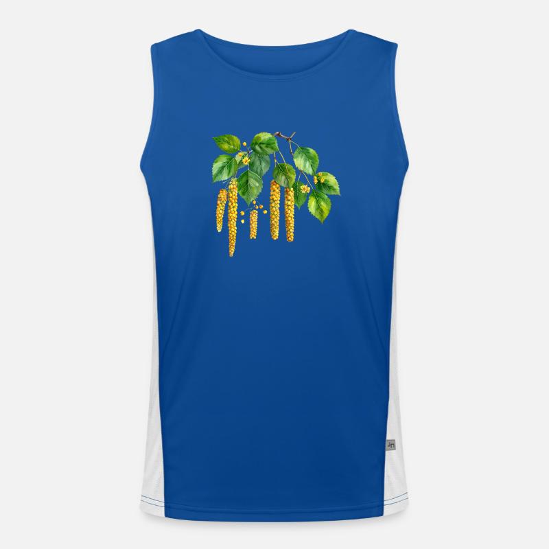 silver birch - watercolor Men's Functional Contrast Tank Top 
