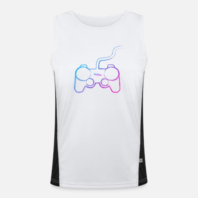 Controller Graffiti Gamer Men's Functional Contrast Tank Top 