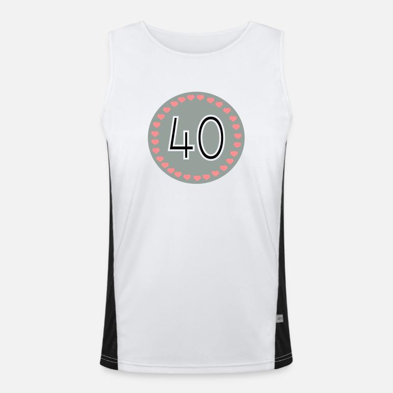 40th birthday Men's Functional Contrast Tank Top 