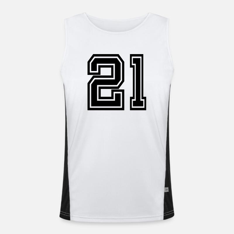 21 Funktionelles Kontrast-Tank Top für Männer 