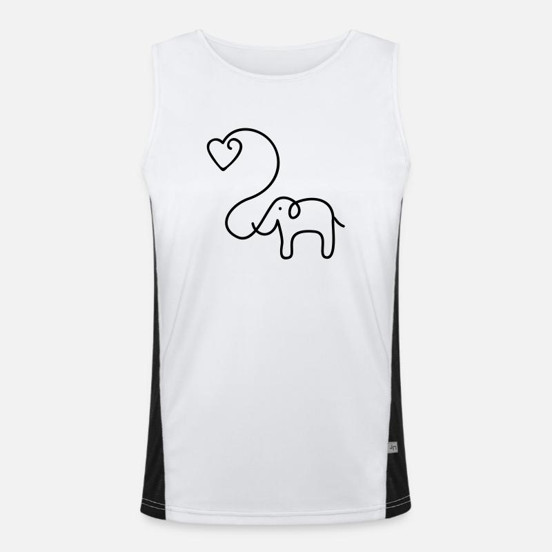 ÉLÉPHANT avec le coeur Débardeur respirant contrasté Homme 