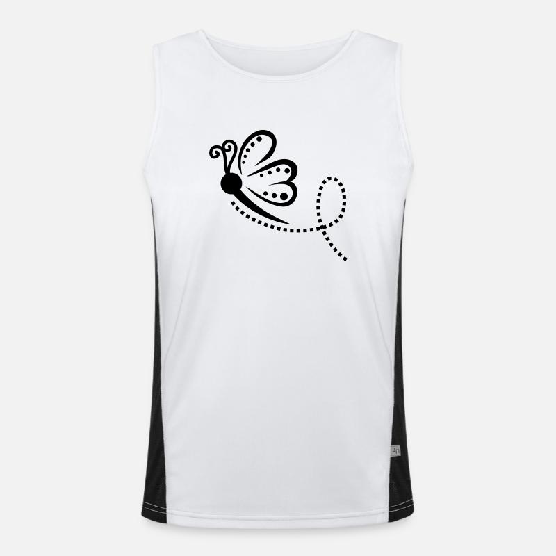 Butterfly Swing Funktionelles Kontrast-Tank Top für Männer 
