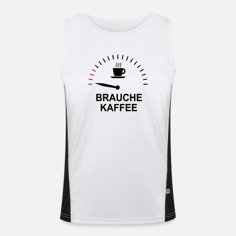 Kaffee Funktionelles Kontrast-Tank Top für Männer 