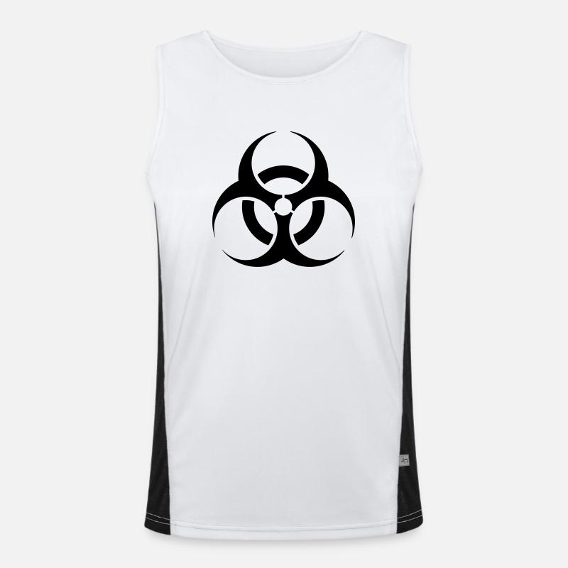 Biohazard Warning Men's Functional Contrast Tank Top 