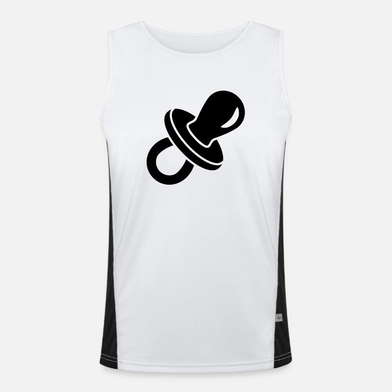 Pacifier - Men's Functional Contrast Tank Top  - white/black