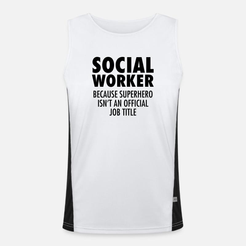 Social Worker - Hero Men's Functional Contrast Tank Top 