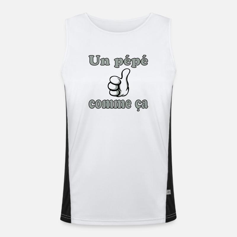 Un pépé comme ça Débardeur respirant contrasté Homme 