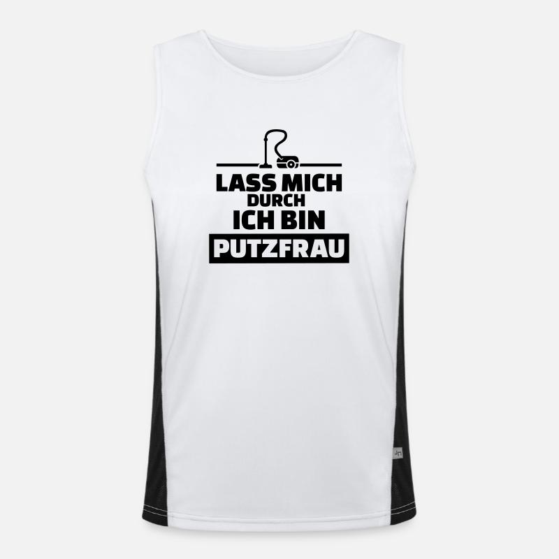 Putzfrau Funktionelles Kontrast-Tank Top für Männer 