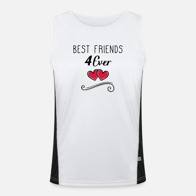 best friends 4 ever Funktionelles Kontrast-Tank Top für Männer 