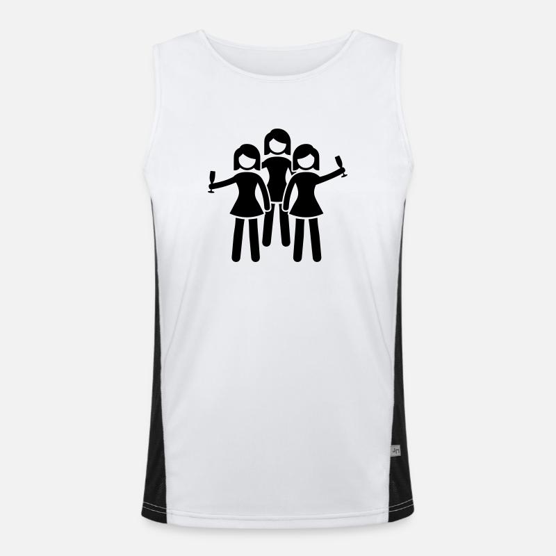 frauen party Funktionelles Kontrast-Tank Top für Männer 