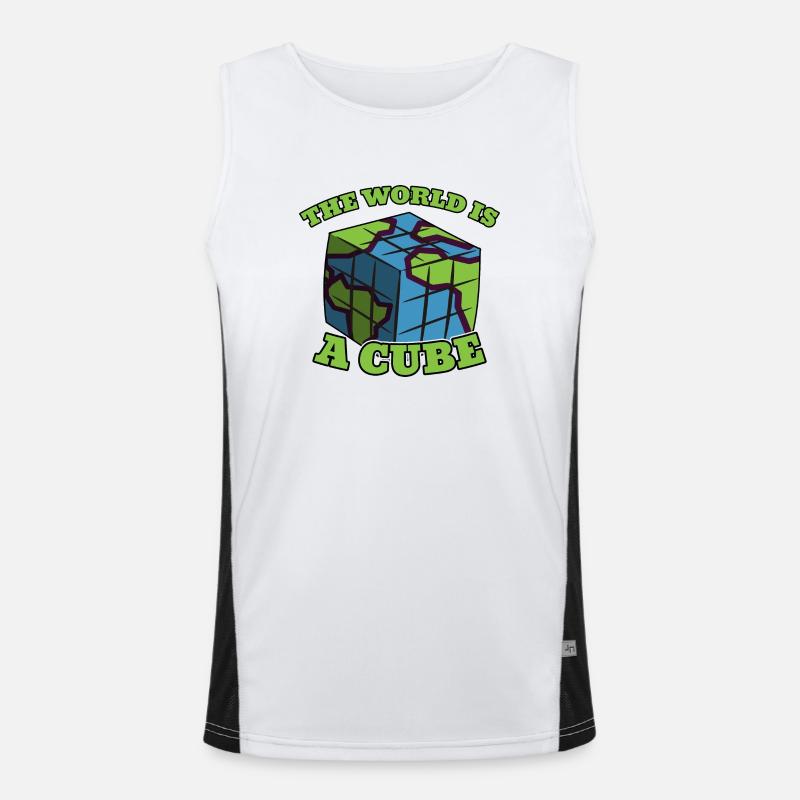 Cubing Speedcubing Cube Cuber Geschenk Puzzle Funktionelles Kontrast-Tank Top für Männer 