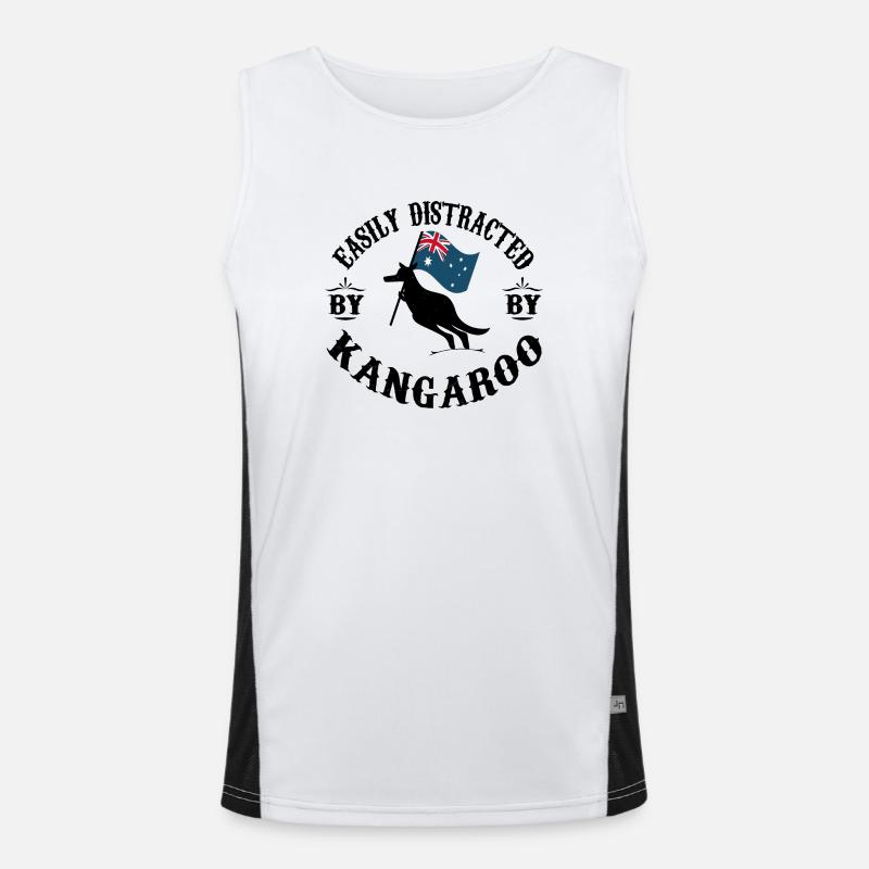 Easily distracted by Kangaroo Men's Functional Contrast Tank Top 