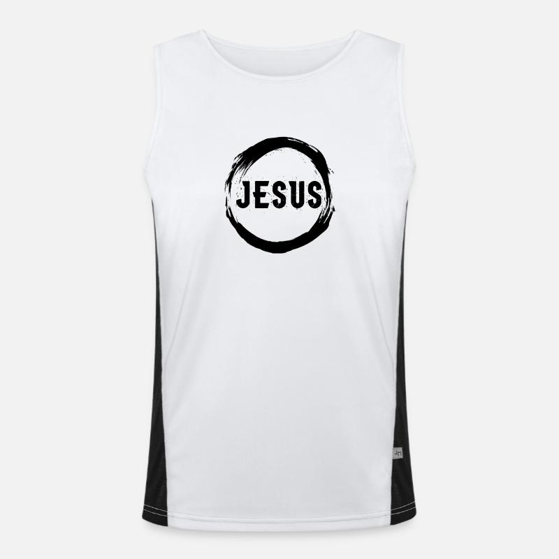 jesus Men's Functional Contrast Tank Top 