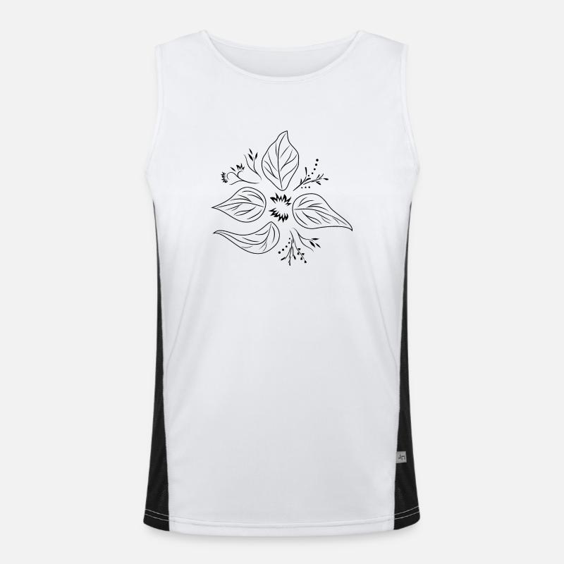 Élément floral dans le style ethno Débardeur respirant contrasté Homme 