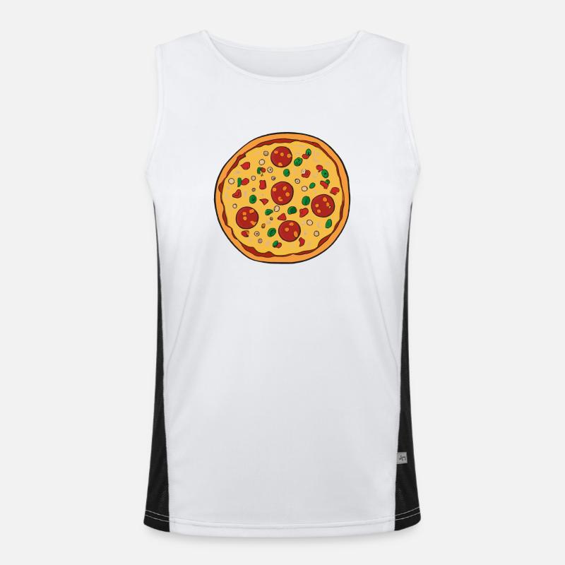 Pizza Pizzabäcker Pizza Essen Geschenkidee Funktionelles Kontrast-Tank Top für Männer 