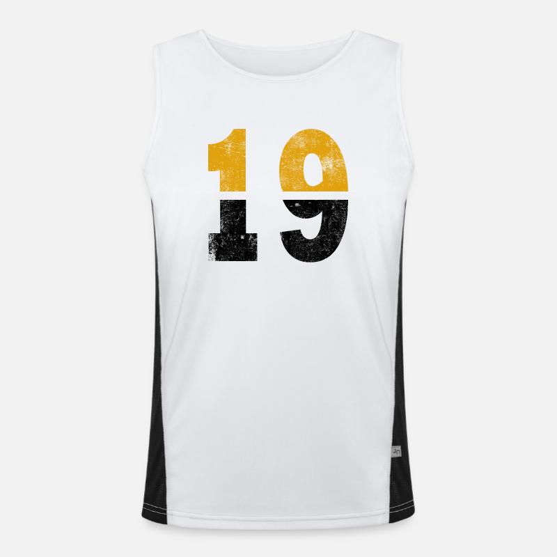 Nummer 19 Funktionelles Kontrast-Tank Top für Männer 