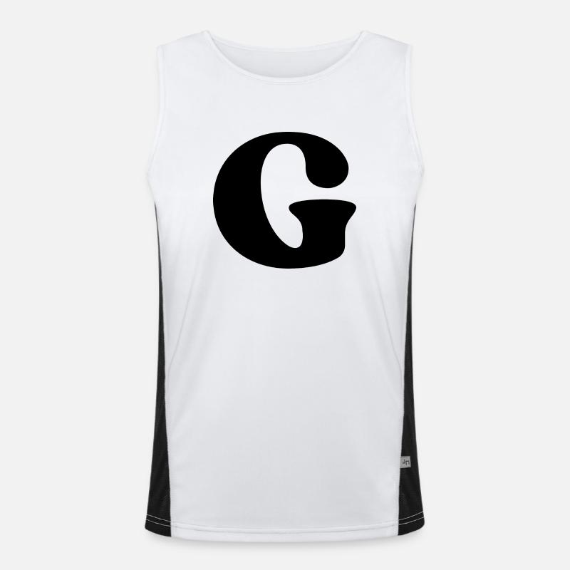 Buchstabe g Funktionelles Kontrast-Tank Top für Männer 