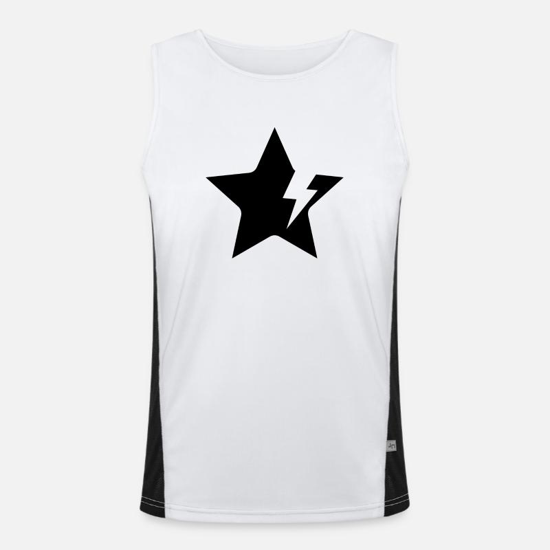 Blitzstern Funktionelles Kontrast-Tank Top für Männer 
