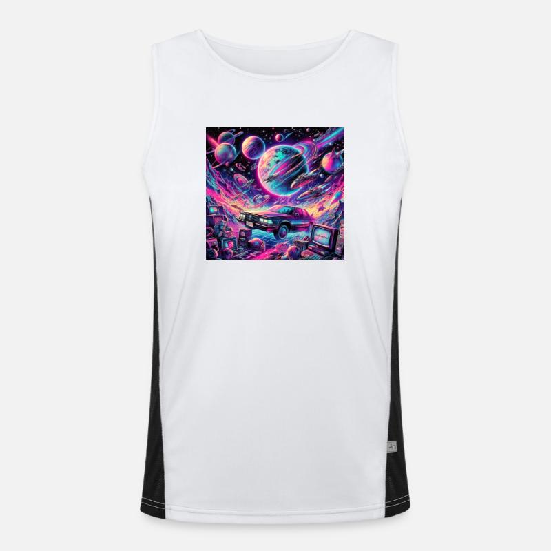 90s Psy Funktionelles Kontrast-Tank Top für Männer 