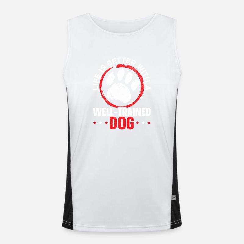Hundetrainer Tiertrainer Hundeschule Hundetraining Funktionelles Kontrast-Tank Top für Männer 