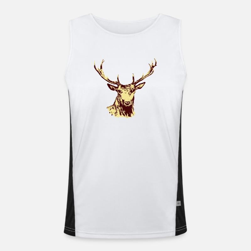 Hirsch Funktionelles Kontrast-Tank Top für Männer 