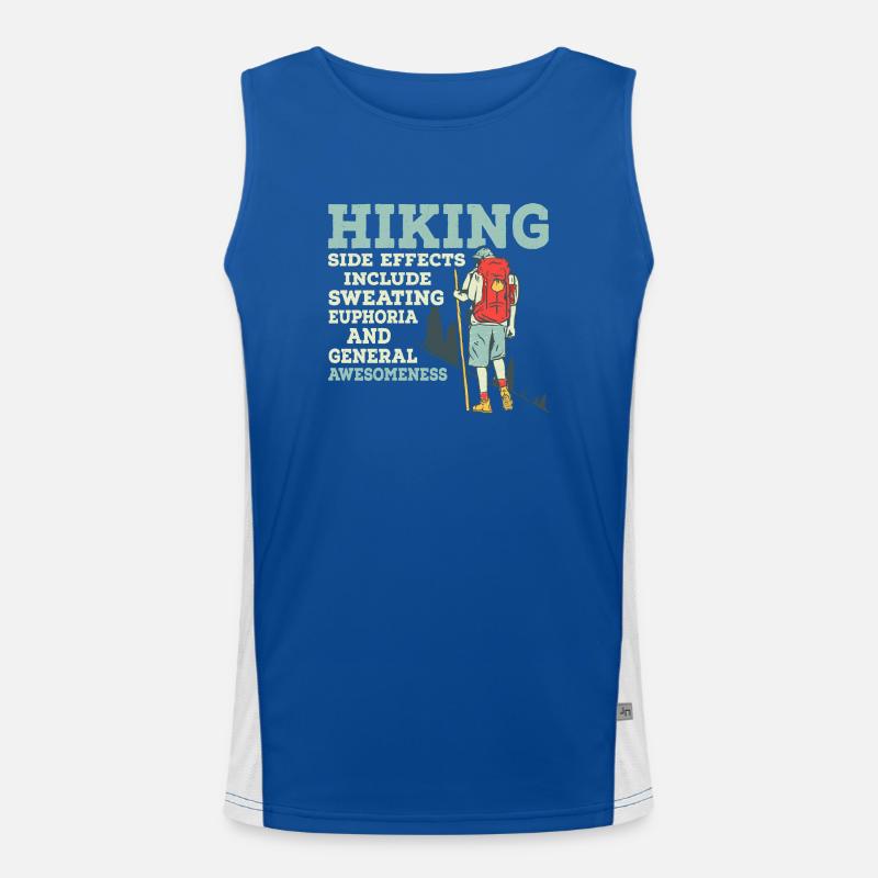 Hiking Side Effects Include Sweating Mountain Hike Funktionelles Kontrast-Tank Top für Männer 