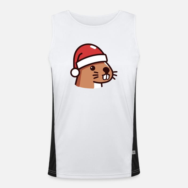Noël de la loutre Débardeur respirant contrasté Homme 