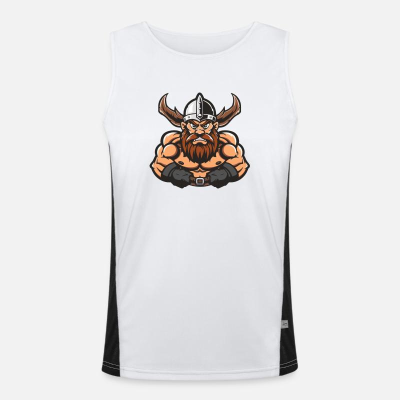 Wikinger Comic Funktionelles Kontrast-Tank Top für Männer 