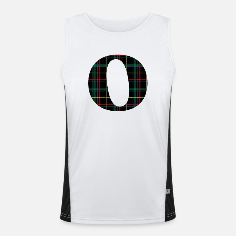 Monogramme o tartan écossais Débardeur respirant contrasté Homme 