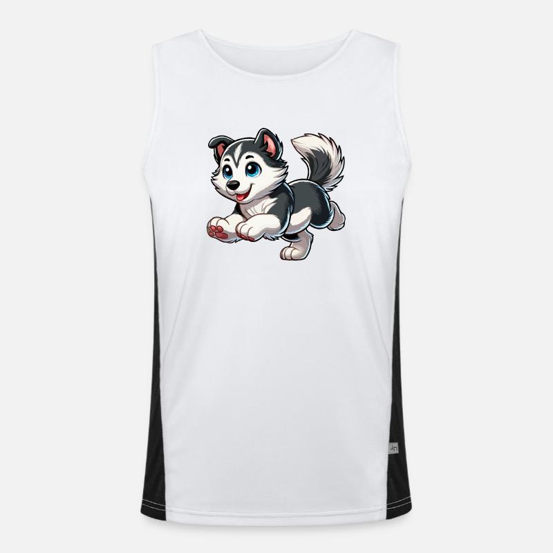 Husky sibérien Débardeur respirant contrasté Homme 