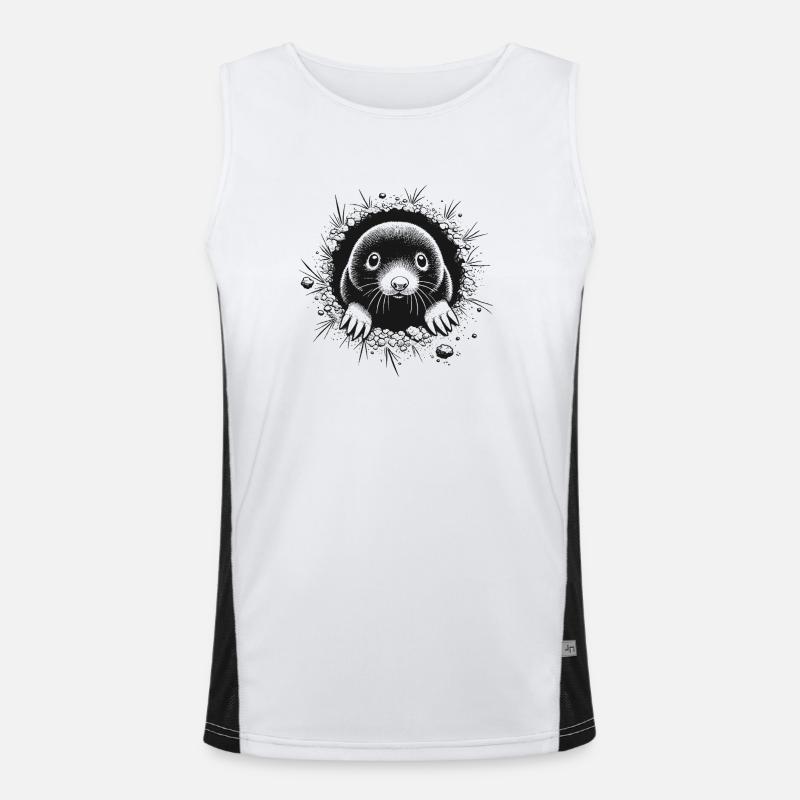 Maulwurf Funktionelles Kontrast-Tank Top für Männer 