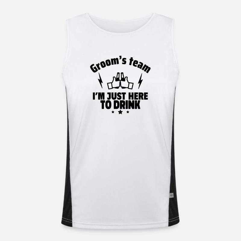 Team des Bräutigams Funktionelles Kontrast-Tank Top für Männer 