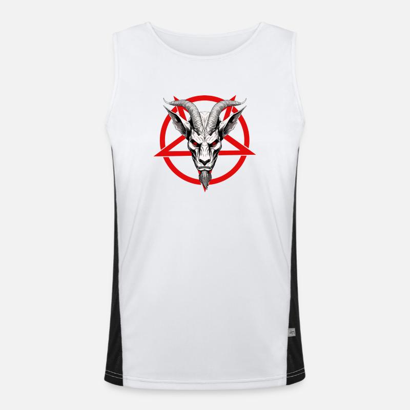 Baphomet Pentagramm Funktionelles Kontrast-Tank Top für Männer 