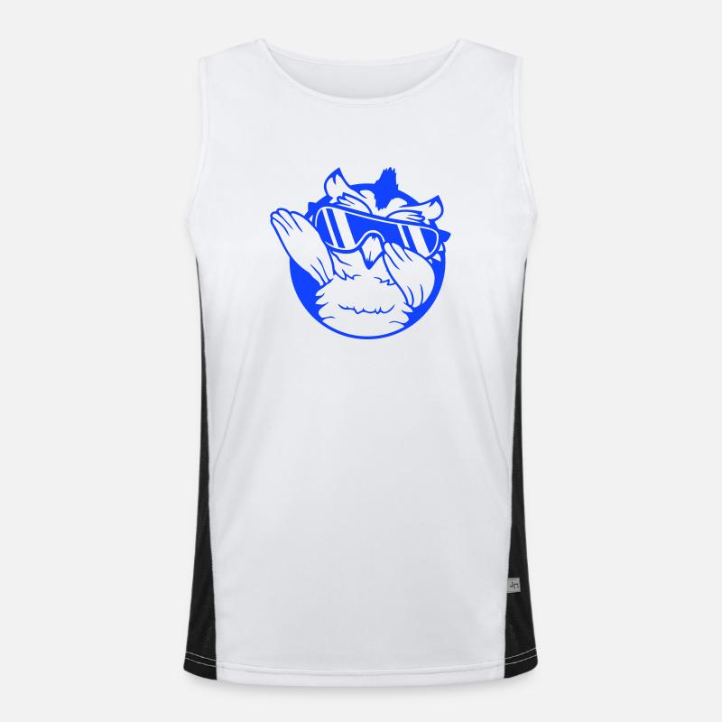Eule Dabbing Dab Dance Pose Geste Sonnenbrille süß Funktionelles Kontrast-Tank Top für Männer 