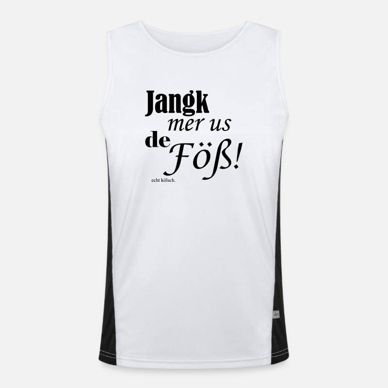 Jang mer us de Föß! Funktionelles Kontrast-Tank Top für Männer 