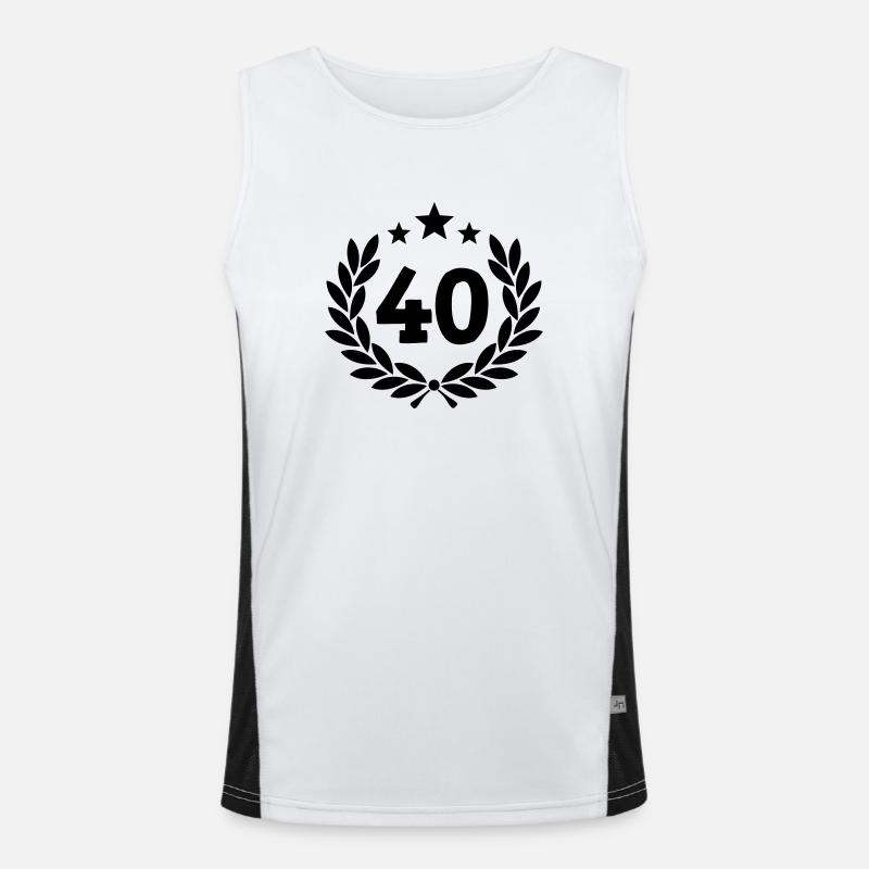 40. Jubiläum Funktionelles Kontrast-Tank Top für Männer 
